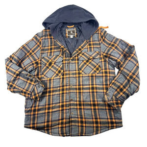 Legendary Whitetails Quilted Flannel Shirt Jacket Hooded Plaid Men’s XL
